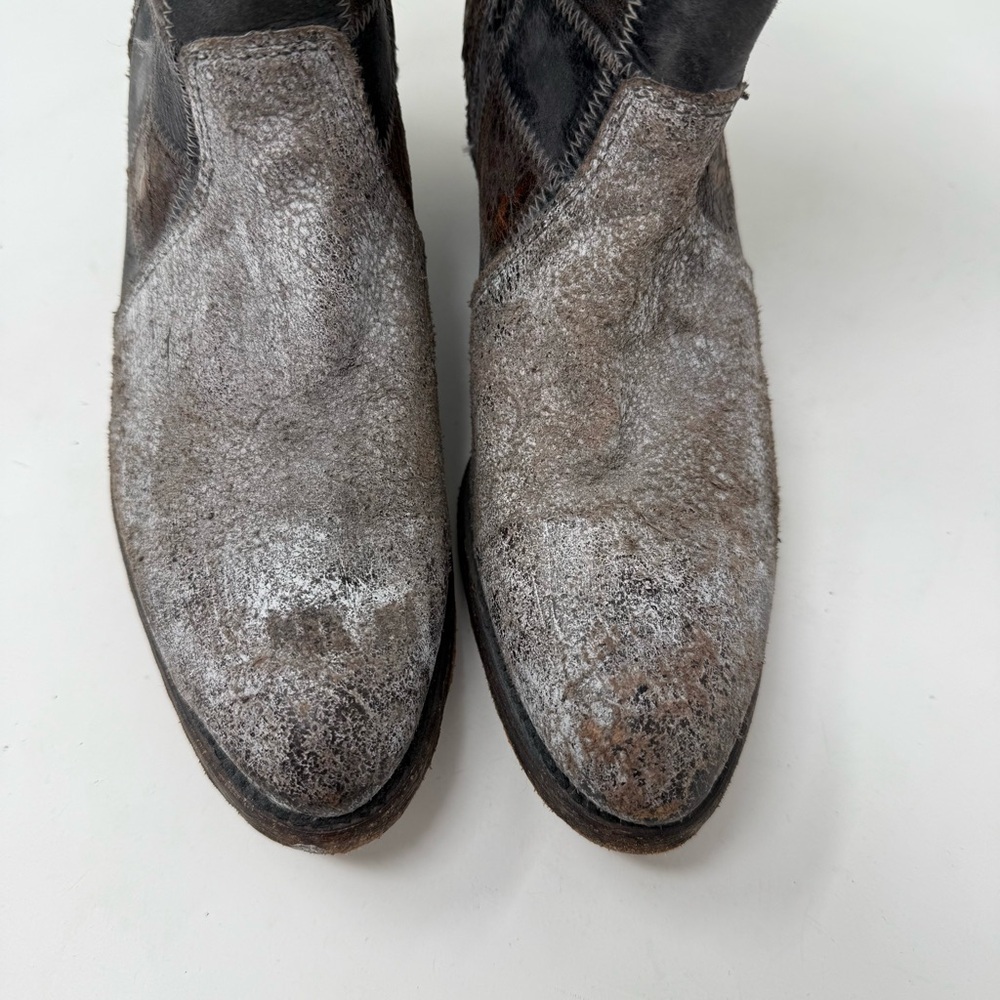 Corral Cognac Leather Patchworked Heeled Booties … - image 5